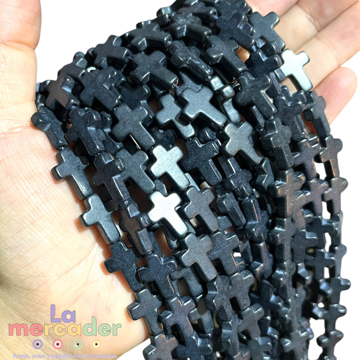 1 Tira Cruces de Pasta Turquesa 16 mm | Insumos para Bisutería – La Mercader