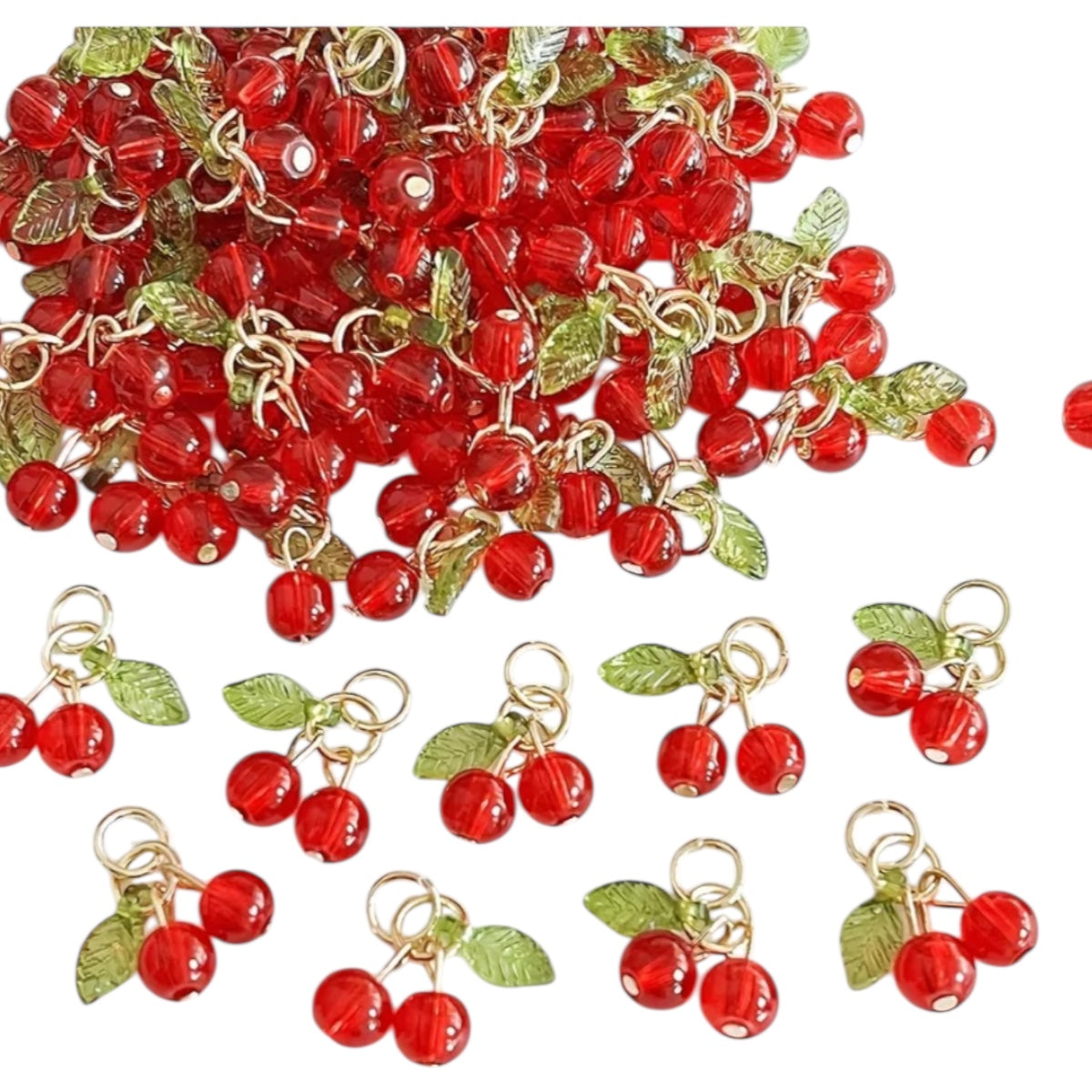 10pz dije cereza cristal, cherry charms