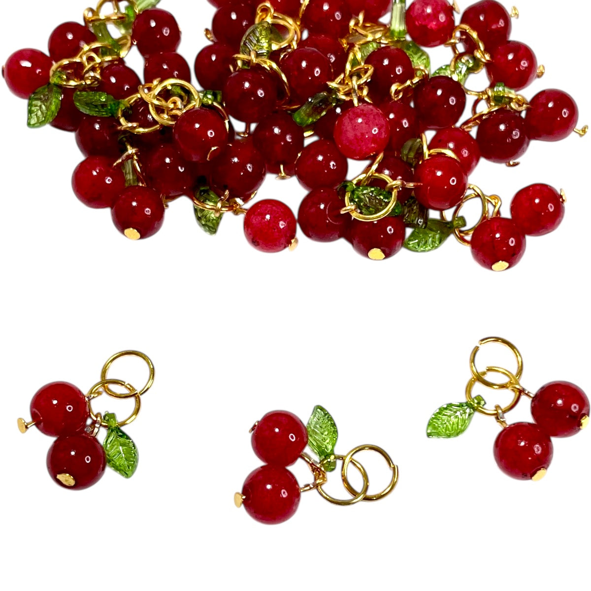 10pz dije cereza cristal, cherry charms