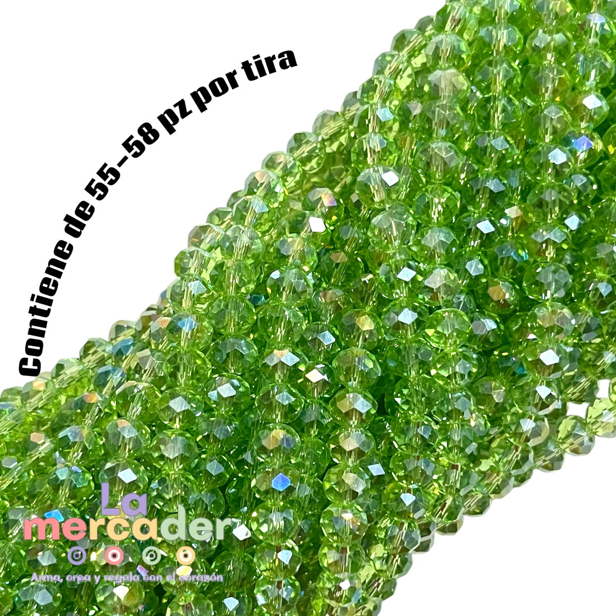 1 Tira Cristal Dona Checo 8mm – Brillo que Inspira ✨