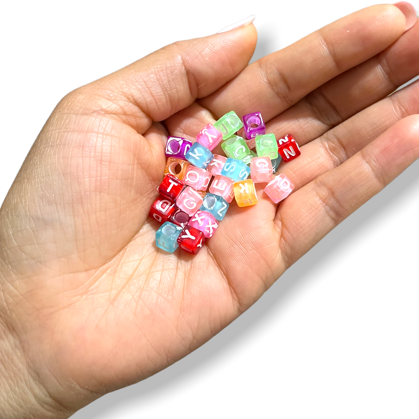 50 bolitas encapsuladas tipo burbuja para pulseras