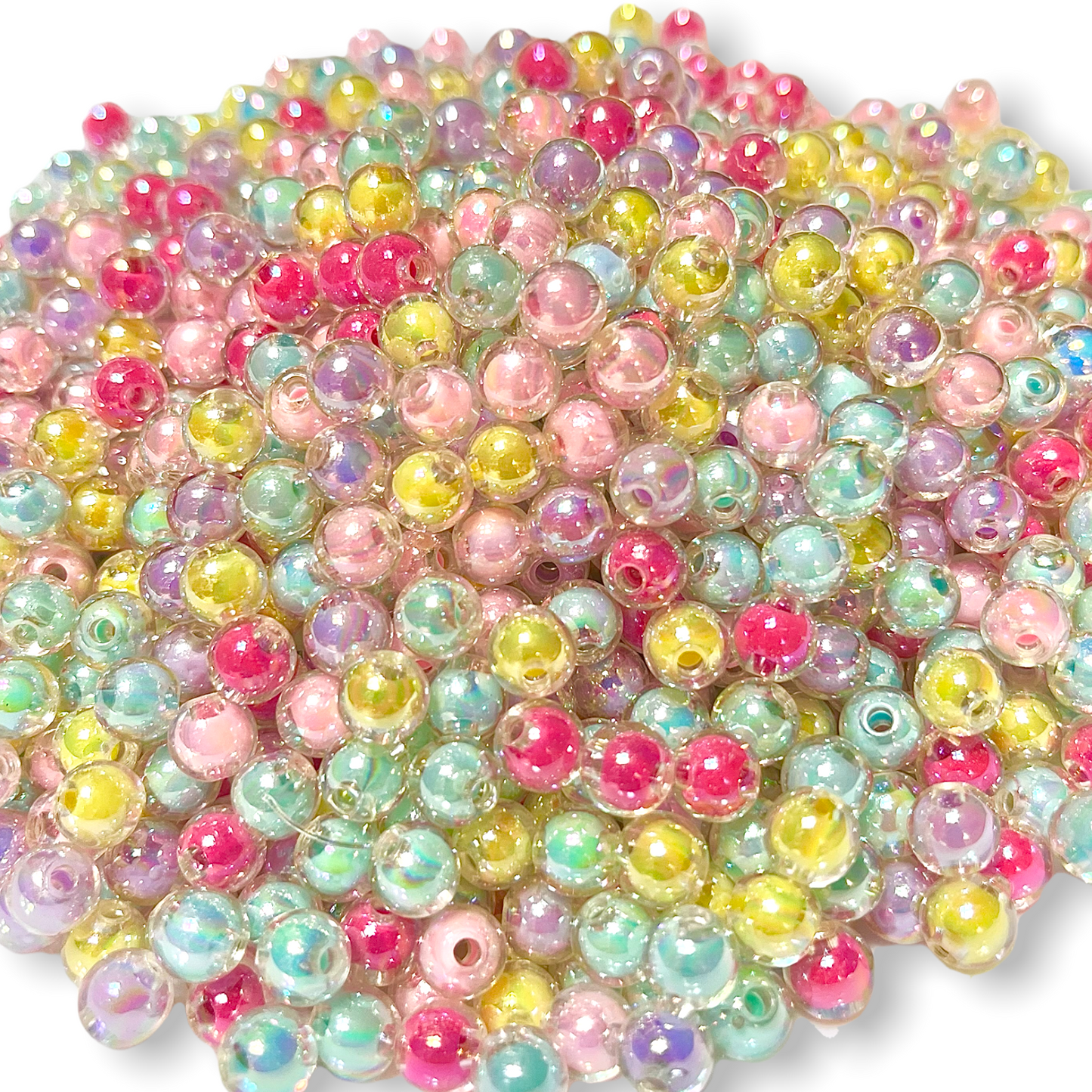 50 bolitas encapsuladas tipo burbuja para pulseras