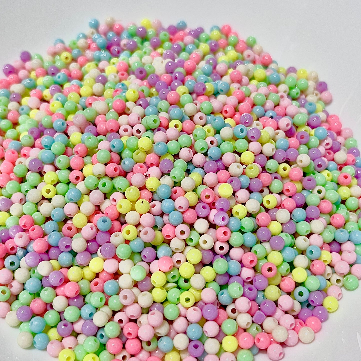 Bolitas de colores 4 mm para armando de pulseras y bisutería