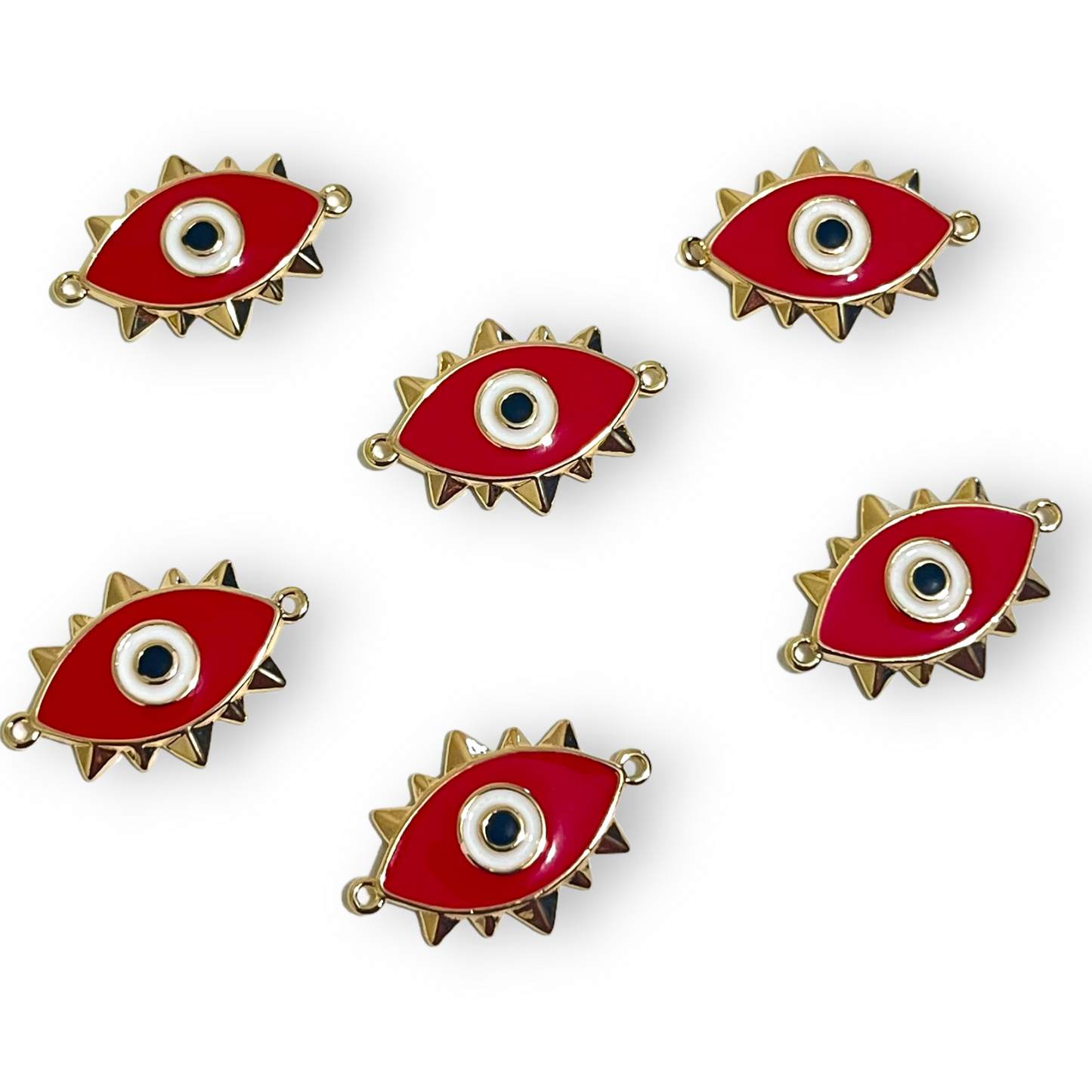 Ojo turco rojo transversal para pulsera