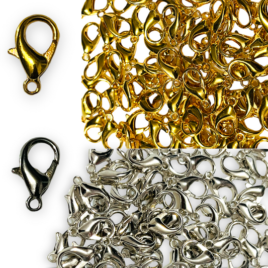 50 piezas de pericos, broches para bisutería, broche langosta, broche metálico