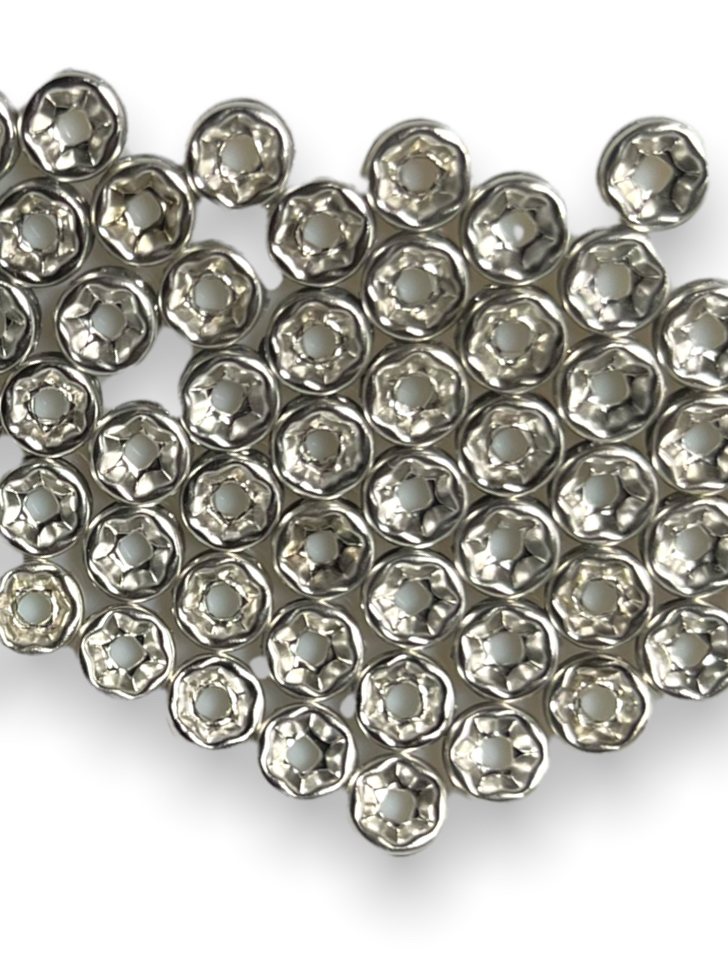 100 róndeles metálicos para armado de pulseras y accesorios de bisutería