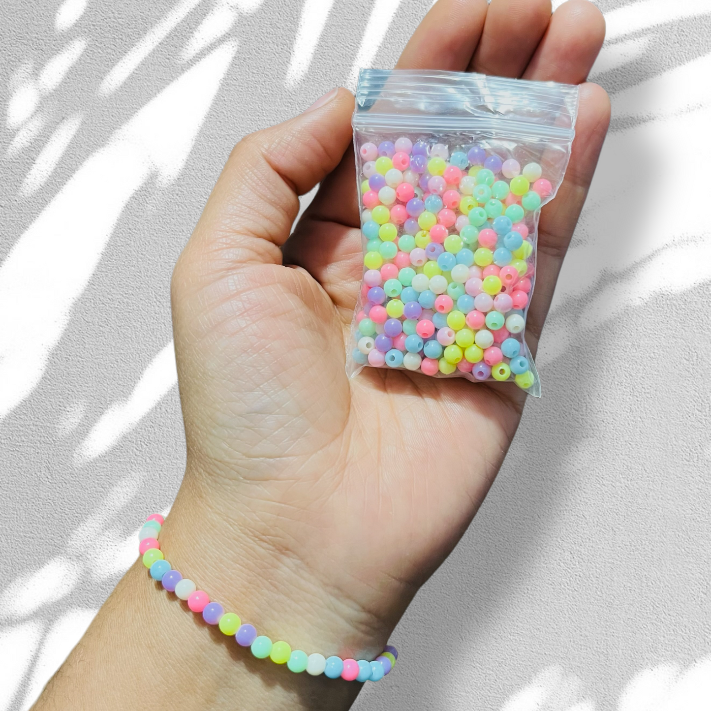 Bolitas de colores 4 mm para armando de pulseras y bisutería