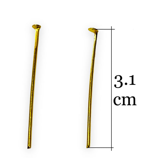 Clavo 3 cm metálico en color oro