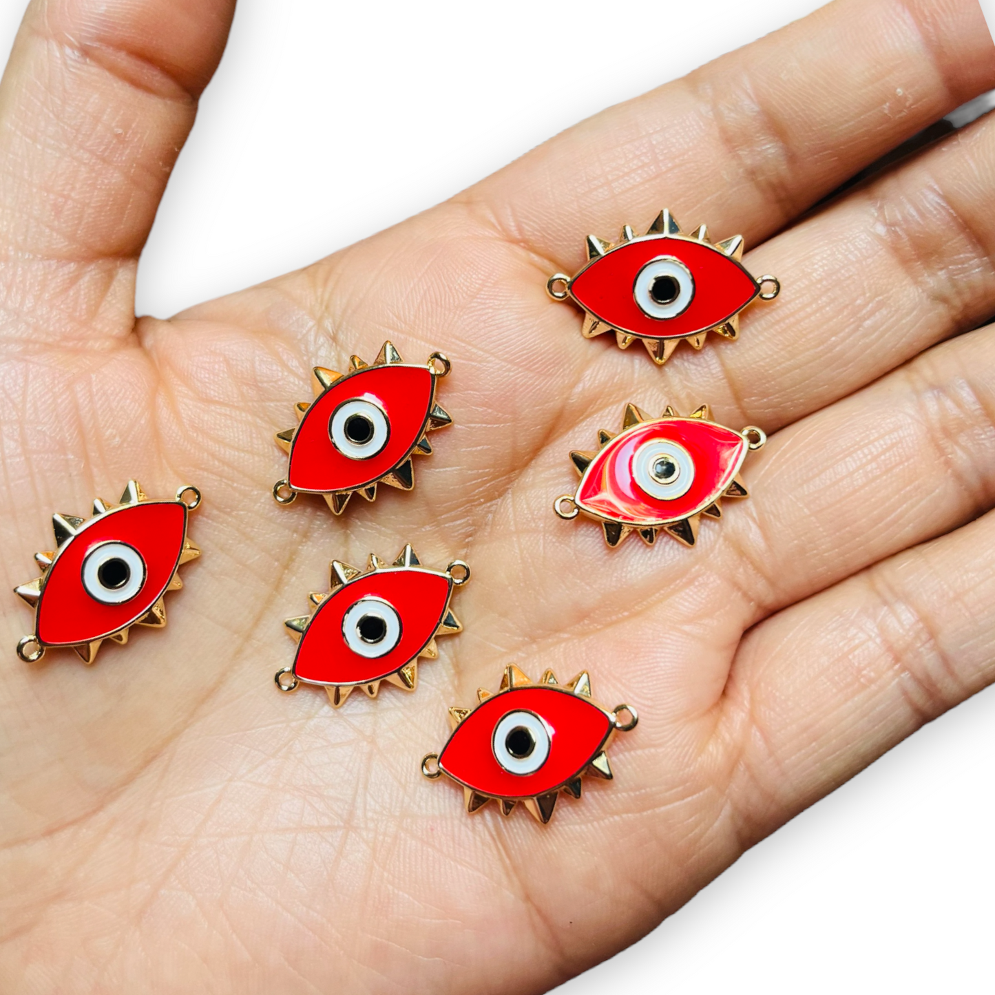 Ojo turco rojo transversal para pulsera