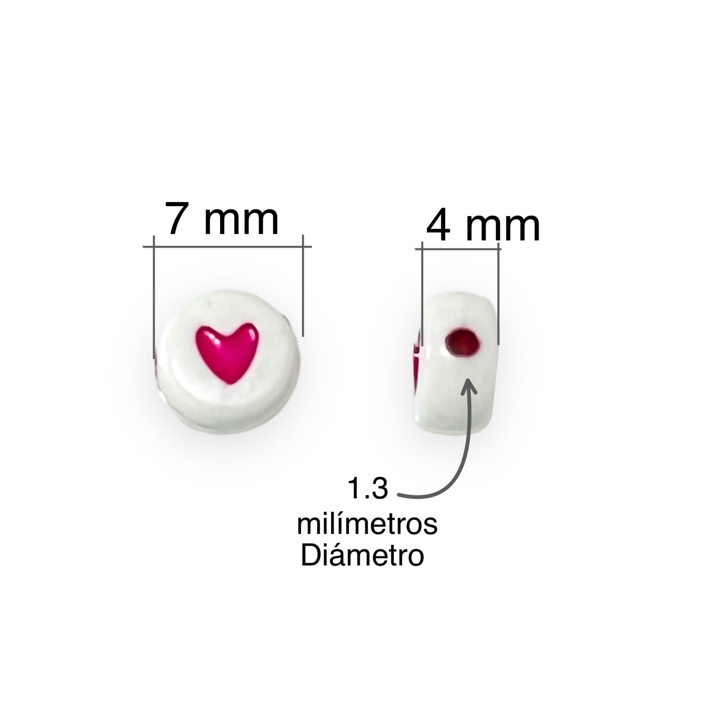 500 piezas corazones de colores