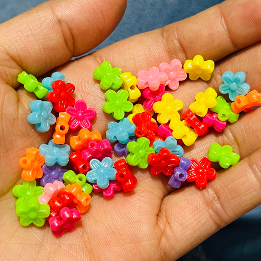 50 florecitas de colores arcoíris