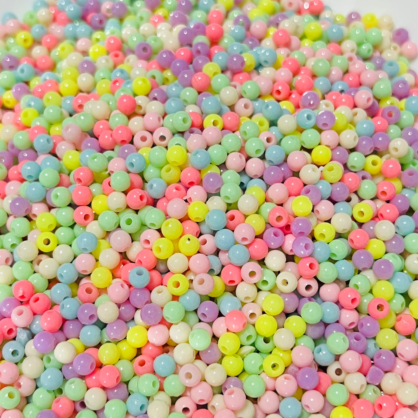 Bolitas de colores 4 mm para armando de pulseras y bisutería