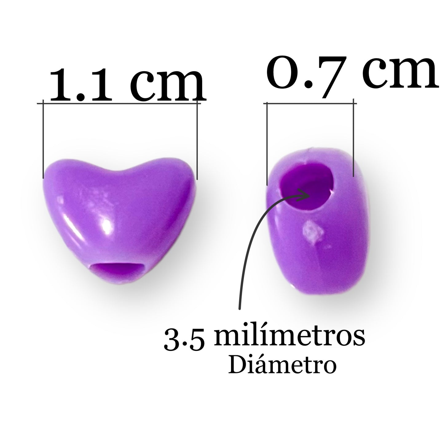 25 pz corazón chubby de colores