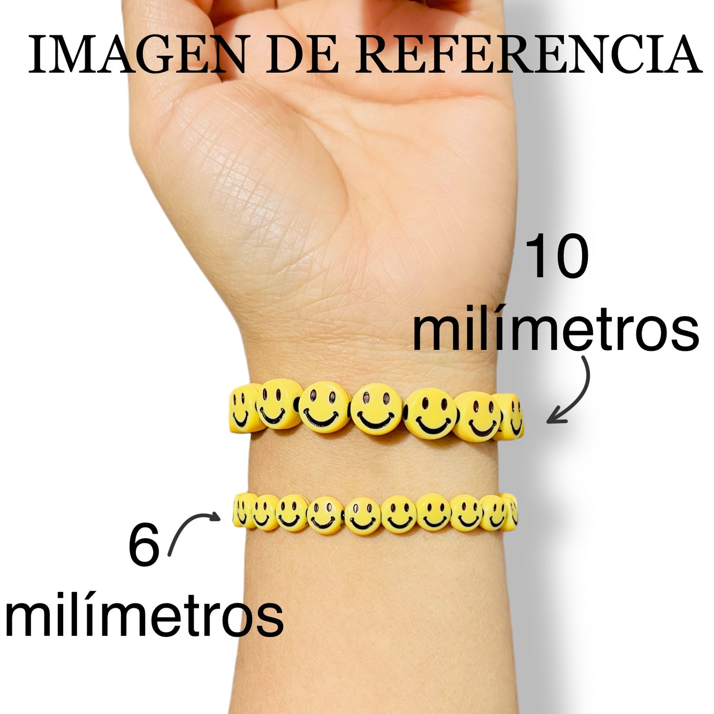 25 happy face amarilla 10mm para armando de bisutería