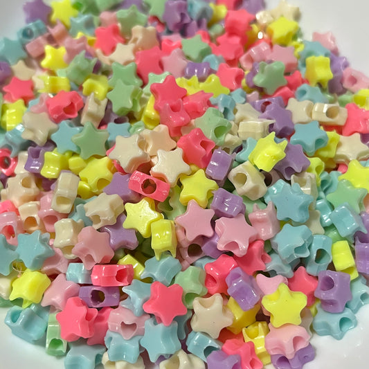 25 Estrellas de colores para bisutería
