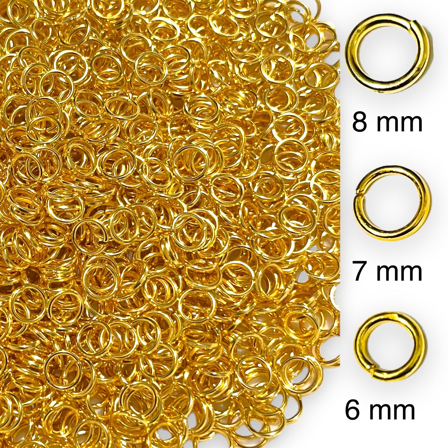 25 gr de Argolla metálica para bisutería, argollitas de metal