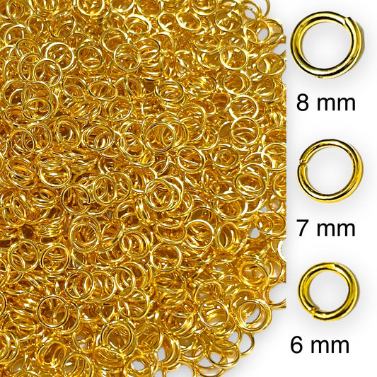 25 gr de Argolla metálica para bisutería, argollitas de metal