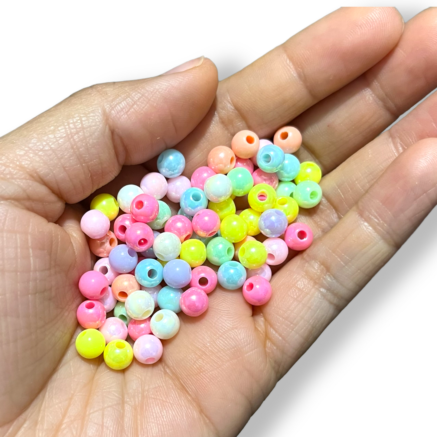 500 pz bolita glossy #6 para armas de pulseras y bisutería