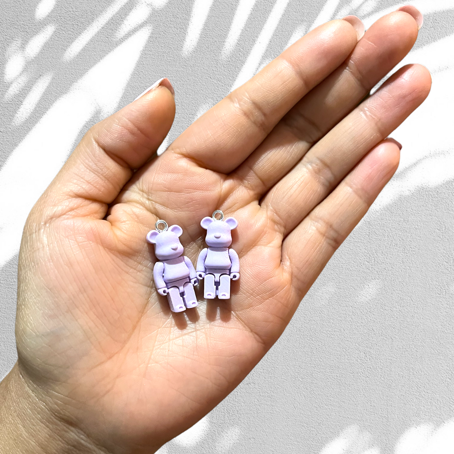 Par de ositos tipo robot, charms de osos para bisutería