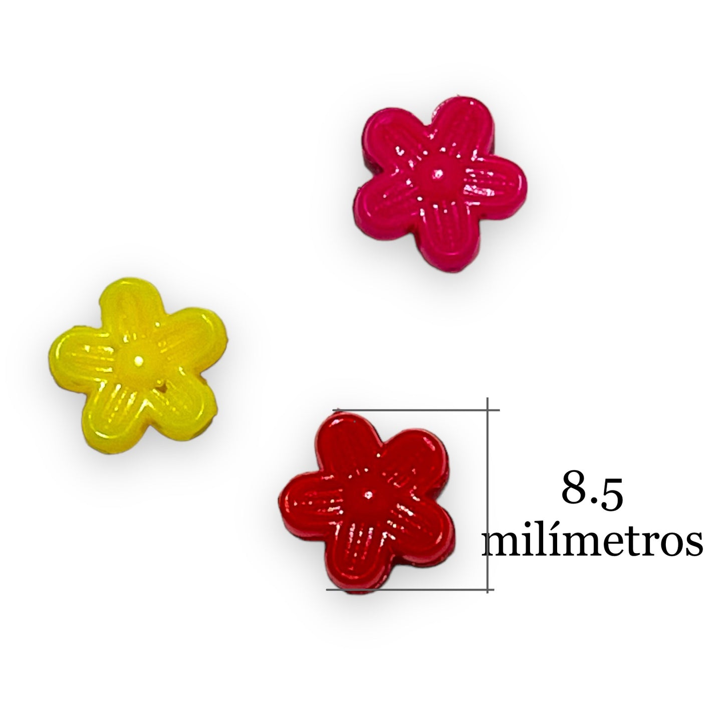 50 florecitas de colores arcoíris