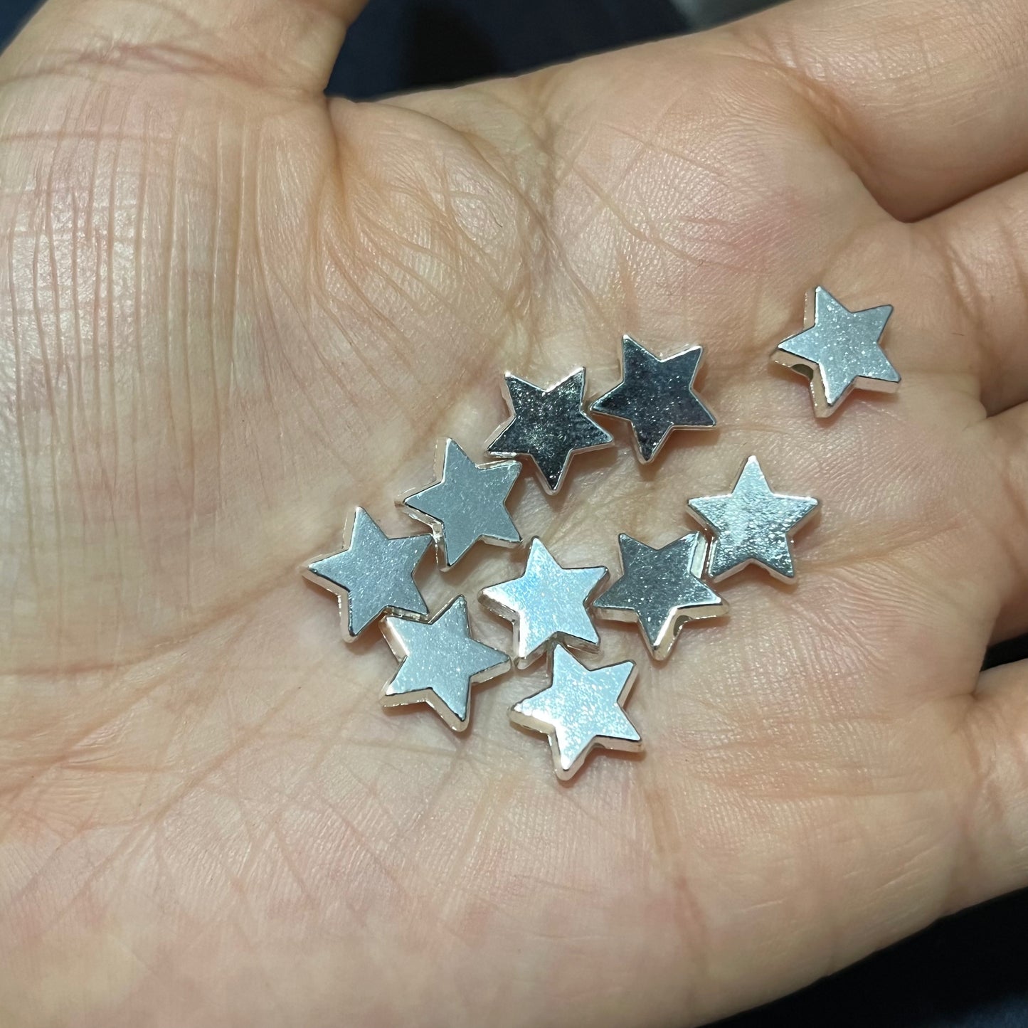 Estrella metálica dije para armando de bisutería