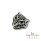 Dije Cabeza de Jaguar Micro Pavé en Chapa de Rodio – 11 mm | Elegancia moderna con un toque salvaje