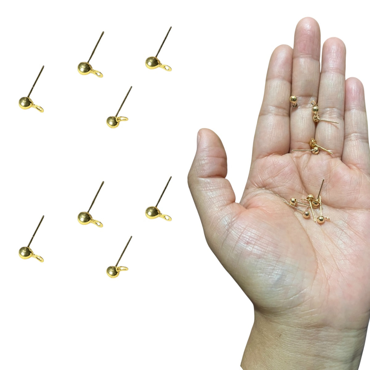 1gr poste para Broquel Chapa de Oro 15mm  (8pz x gramo)