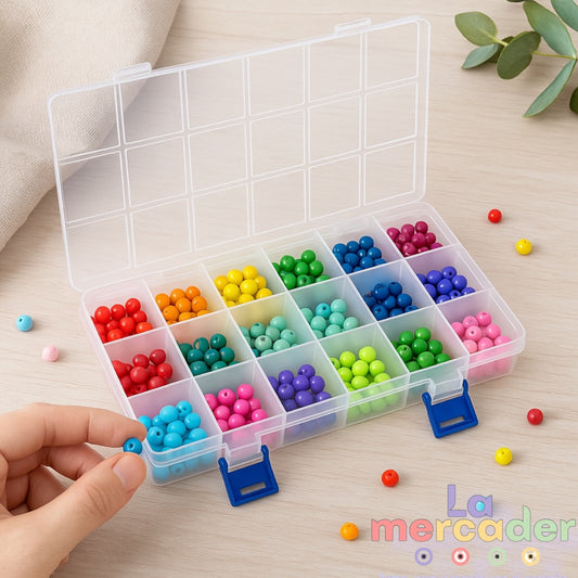 1 Caja Divisoria 18 Compartimentos, Plástico resistente