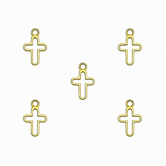 1gr/4pz Cruz calada 1cm Chapa de Oro