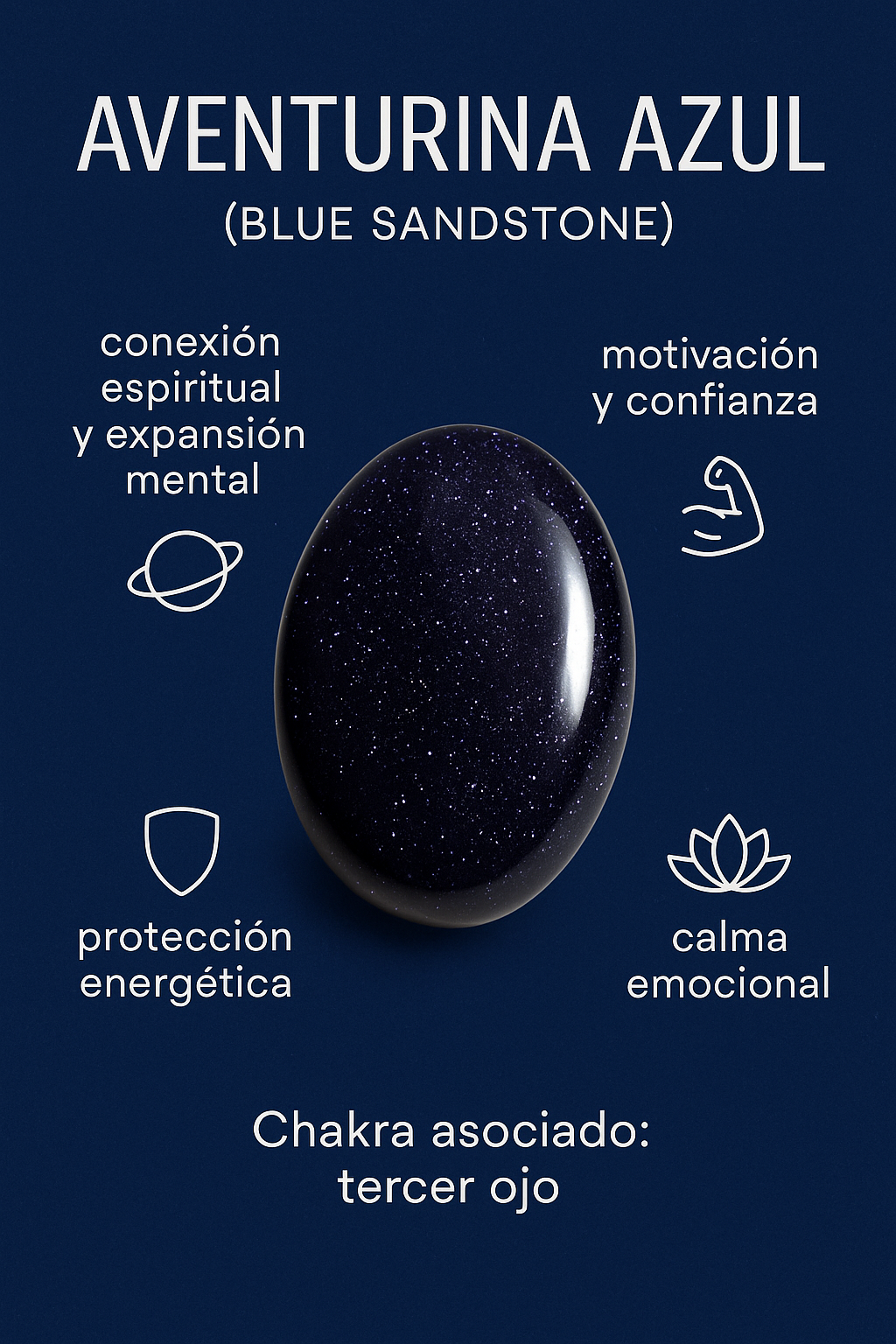 1 tira de Aventurina Azul (blue sandstone)
