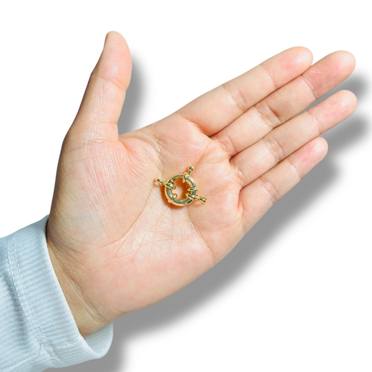 1 pz Broche Marinero chapa de oro 15mm