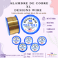 Carrete XL- Alambre Designs Wire de Cobre Dorado– No se oxida, ideal para joyería y bisuteria