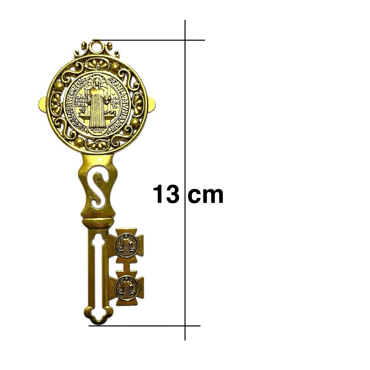 1 Dije Llave de San Benito XL metálico para bendiciones