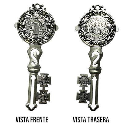 1 Dije Llave de San Benito XL metálico para bendiciones
