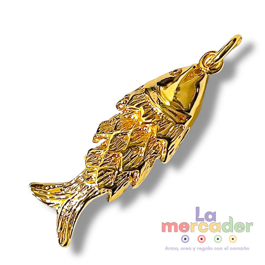 1 Dije Pez 🐠 Articulado, Chapa de Oro