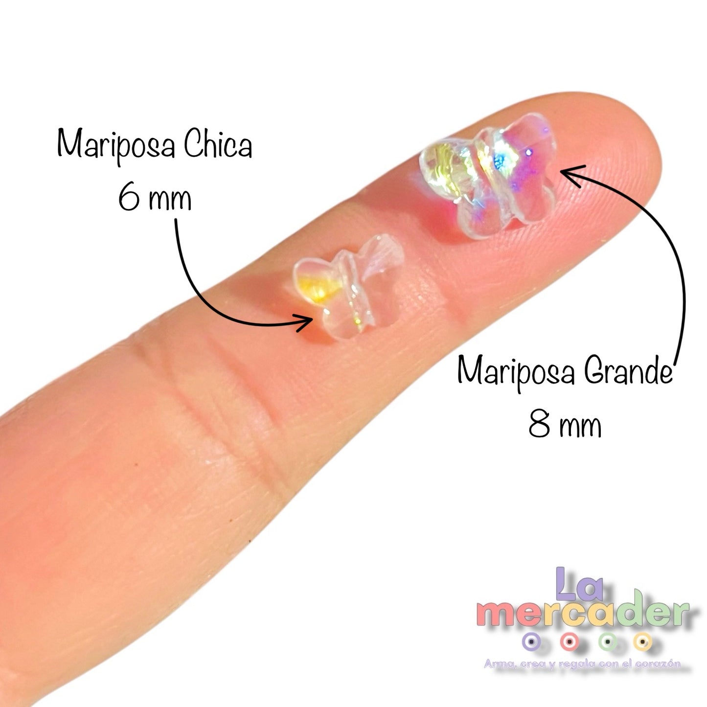 👉 Mini Tira Mariposa Cristal AB – Tipo Swarovski
