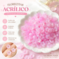 100 pz Flores Acrílicas 12 mm para Bisutería |  Rosa Translúcido y Aperlado Marfil