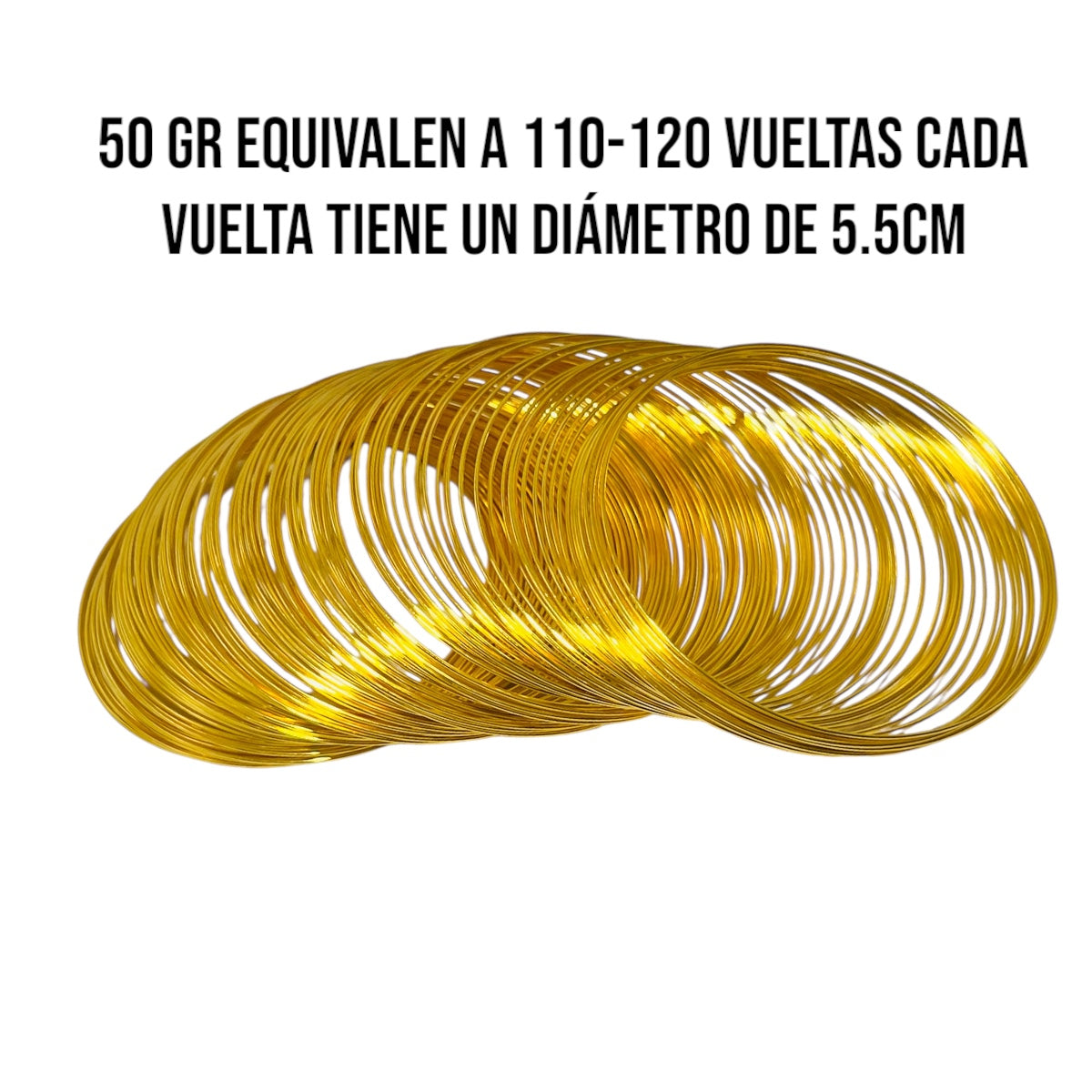 Alambre de memoria para pulseras, 110vueltas-50gr