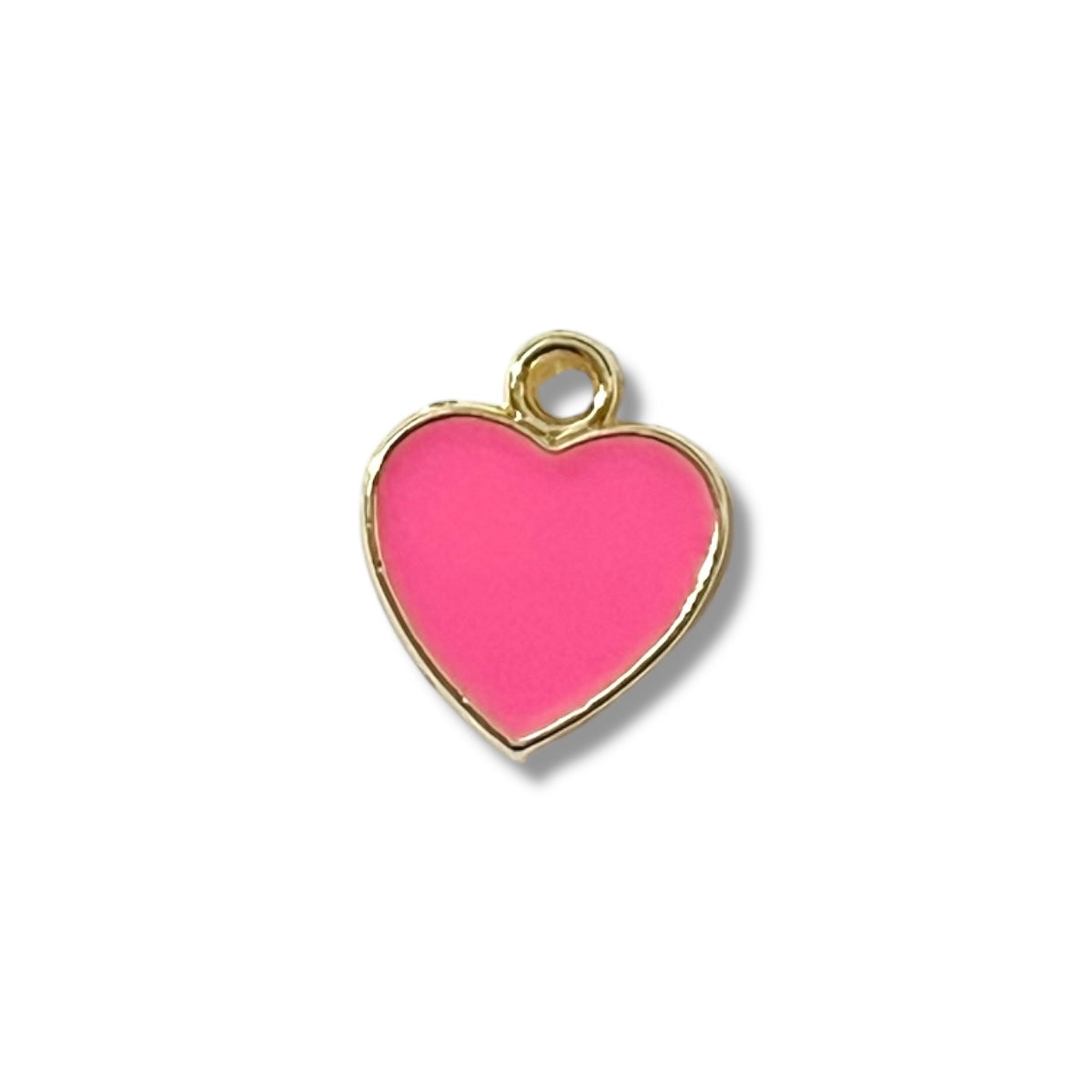 1 Dije Corazón Esmaltado Chapa de Oro