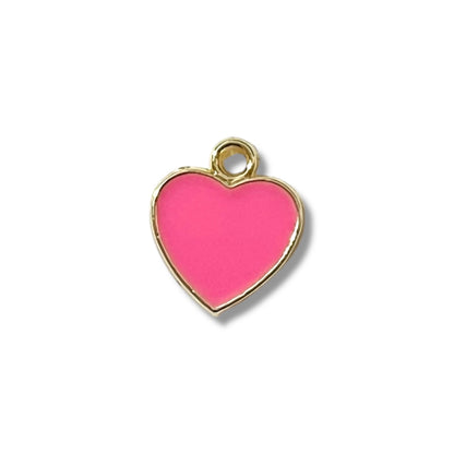 1 Dije Corazón Esmaltado Chapa de Oro