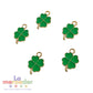 5 pz Dije Trébol Esmaltado Verde 18 mm | Charm Metálico de la Suerte para Pulseras y Collares