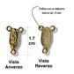 Crucero conector Virgen 1pz chapa de oro