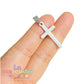 Dije de Cruz de Acero Inoxidable 28 x 15 mm, Dorado o Plateado