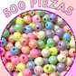 500 pz bolita glossy #6 para armado de pulseras y bisutería
