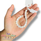 🤍 Corazones de Madre Perla Natural 8 mm | Tira de 20 pzs