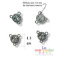 Crucero San Benito metálico 13 mm | Dijes para rosarios y pulseras | Paquete 100 piezas