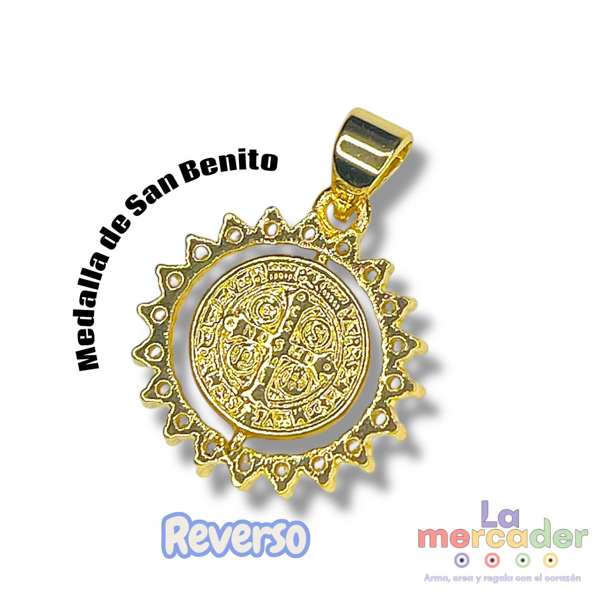 Dije Giratorio Doble Vista con Zirconias en Oro Laminado 4 Micras – 2.2 cm | Elegancia y Significado en una Pieza