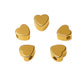 1gr (3pz) corazón de chapa de oro 5mm
