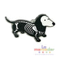 1 pz Dije Perrito Esqueleto, Salchcicha Acrílico