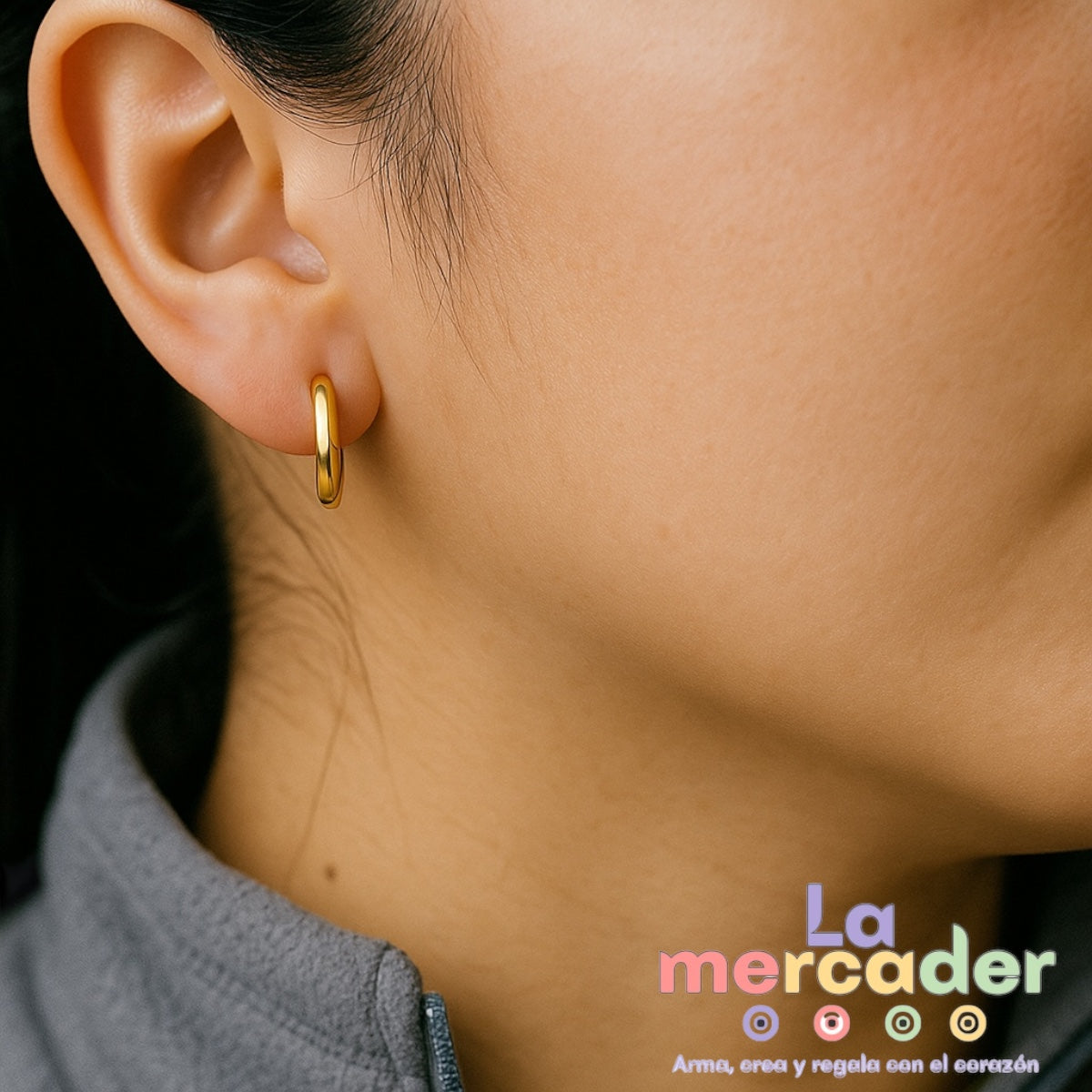 1 Par Arracada mini Acero Inoxidable